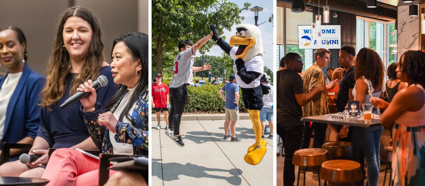 three images of Georgia Southern
 alumni events