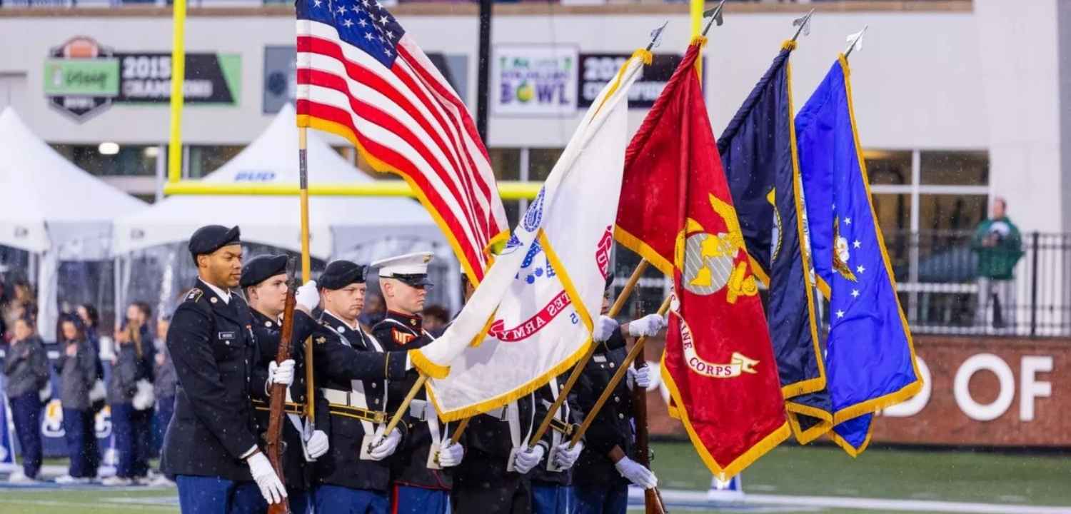 Military Color Guard at Georgia Southern Football Game